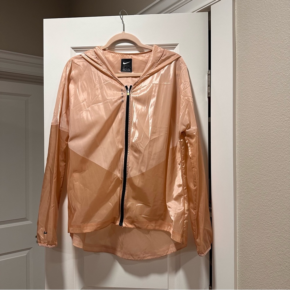 Nike Tech Pack Hooded Running Jacket Summit AQ5223-605 Rose Blush Pink Large L